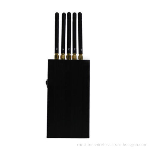 5-band Powerful GPS, Wi-Fi, Portable Mobile Phone Signal Jammer